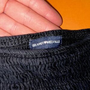 Vintage Brandy Melville off the shoulder ruched top - one size